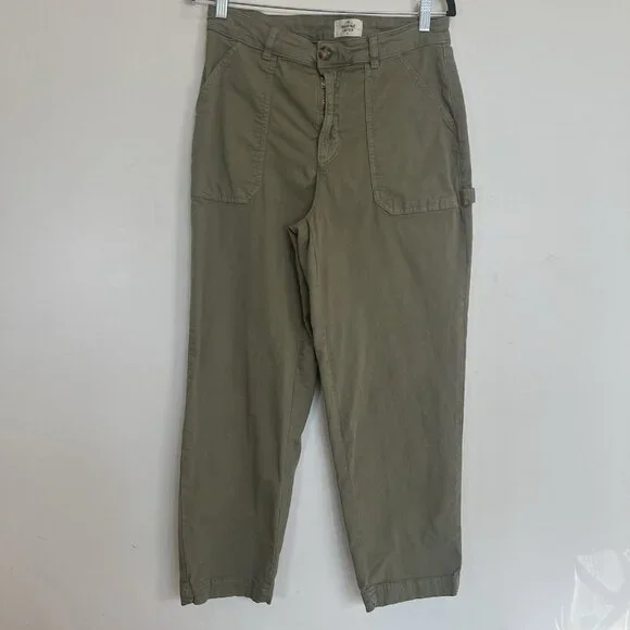 Marine Layer Style 14934 Green Taper Leg Carpenter Utility Pants Stretch 10 - Picture 1 of 11